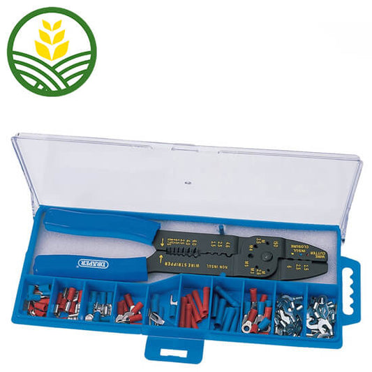 Draper 5 Way Crimping Tool & Terminal Kit, 240mm