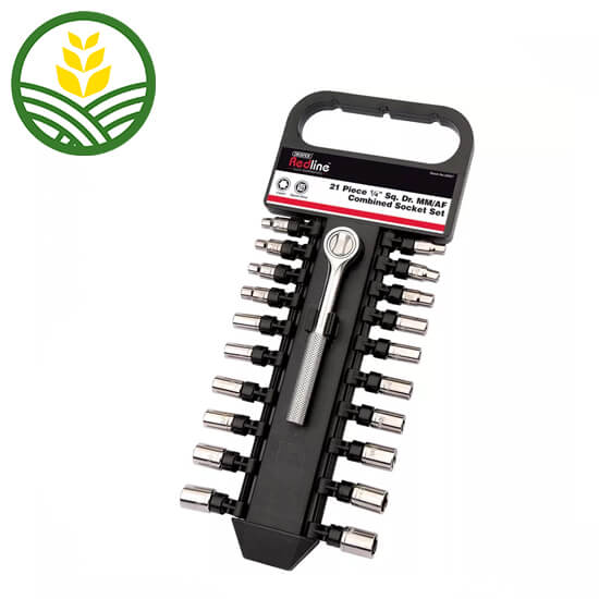 Draper 21 Piece ¼” Sq. Dr. MM/AF Combined Socket Set