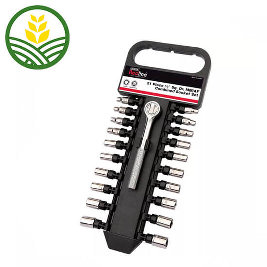 Draper 21 Piece ¼” Sq. Dr. MM/AF Combined Socket Set