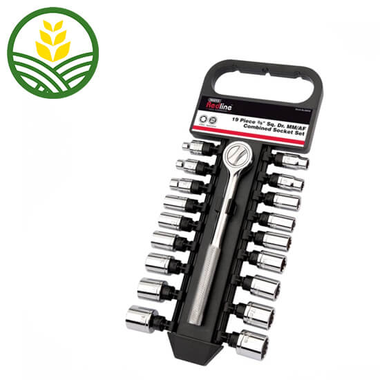 Draper 19 Piece 3/8″ Sq. Dr. MM/AF Combined Socket Set