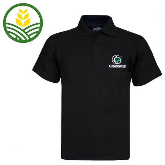 GRASSMEN Black Polo Shirt