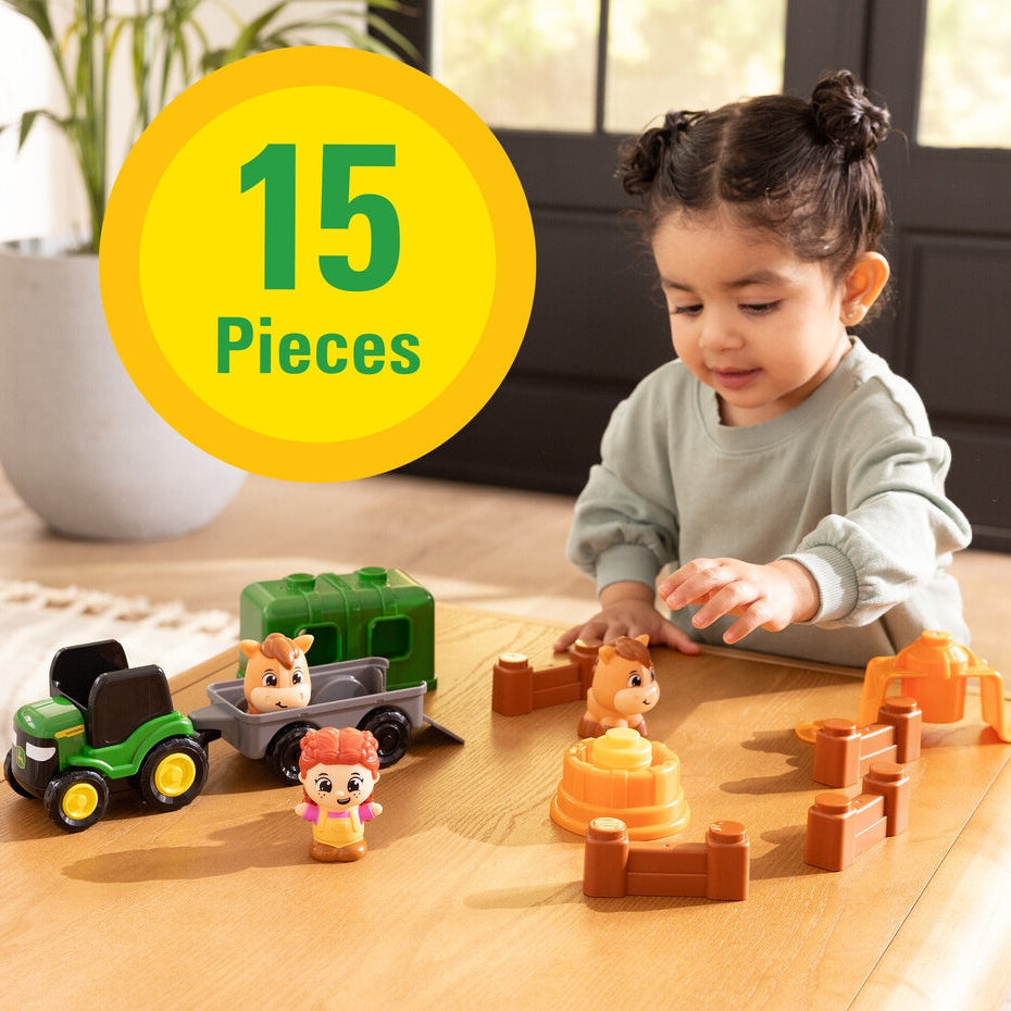 Build-A-Buddy Stackers John Deere Horse Set