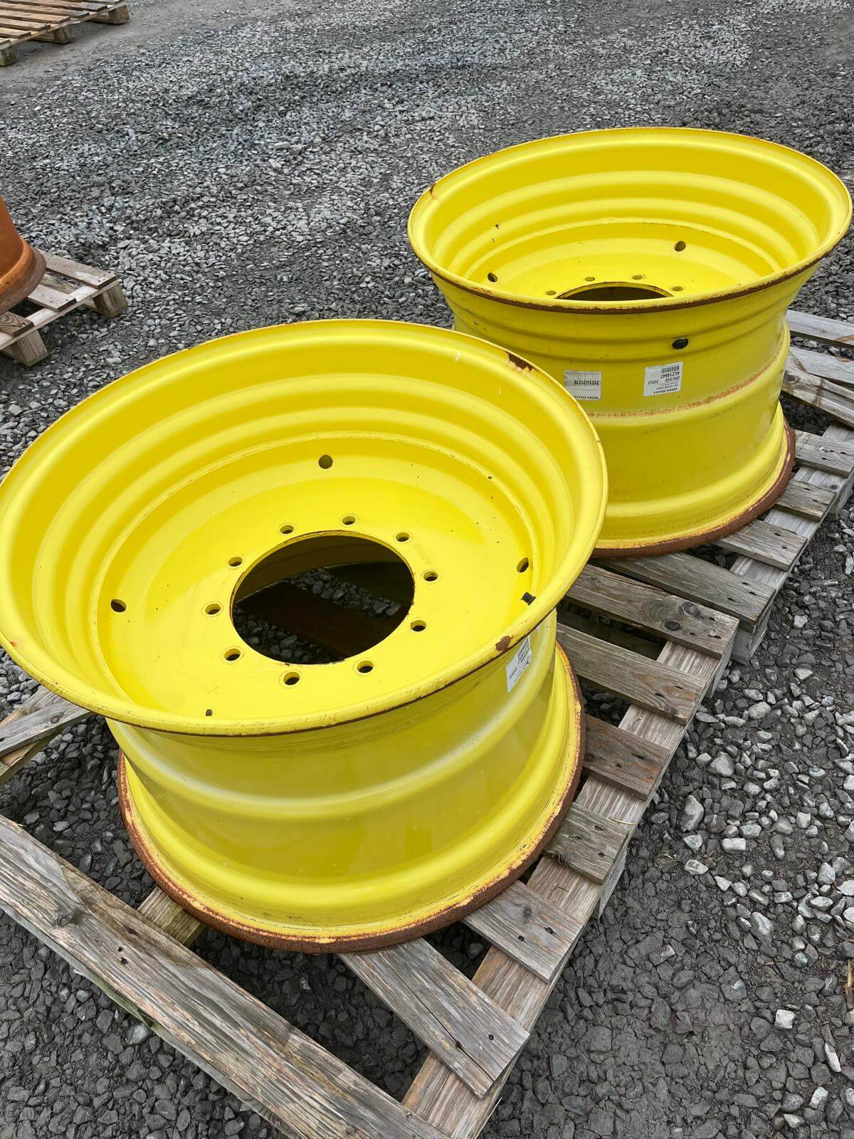 Used 20x30 Pair of John Deere Solid Wheel Rims
