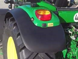 Green metal John Deere rear fenders.