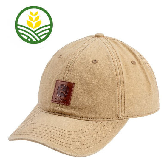 John Deere Leather Patch Cap