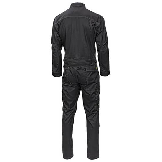 Back of John Deere Adults Black Full Overalls