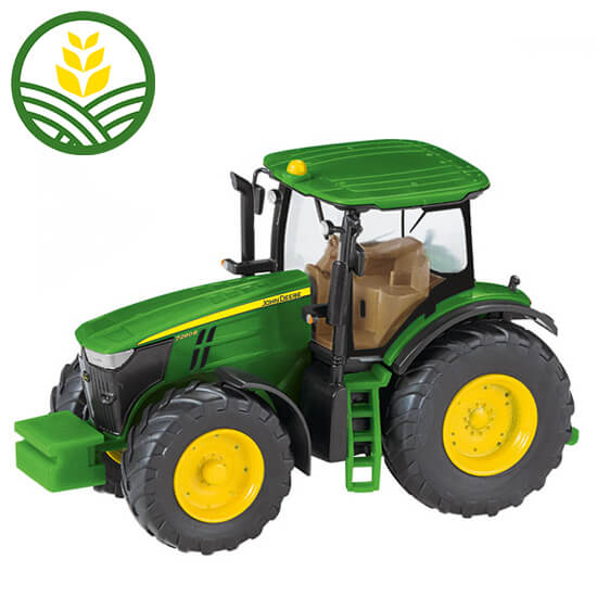 Model John Deere 7260R with receiver and front weight block.