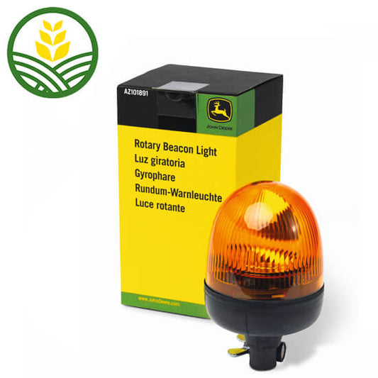 A John Deere amber rotary beacon light