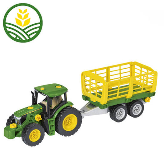 John Deere Tractor with wood-and hay cart
