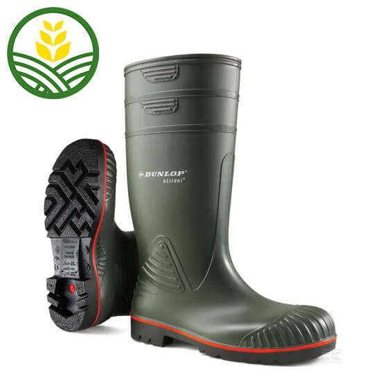Wellingtons Acifort® Heavy Duty Dunlop Safety Boots - Green