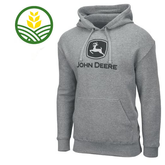John Deere Adult Grey Hoodie - Main Image