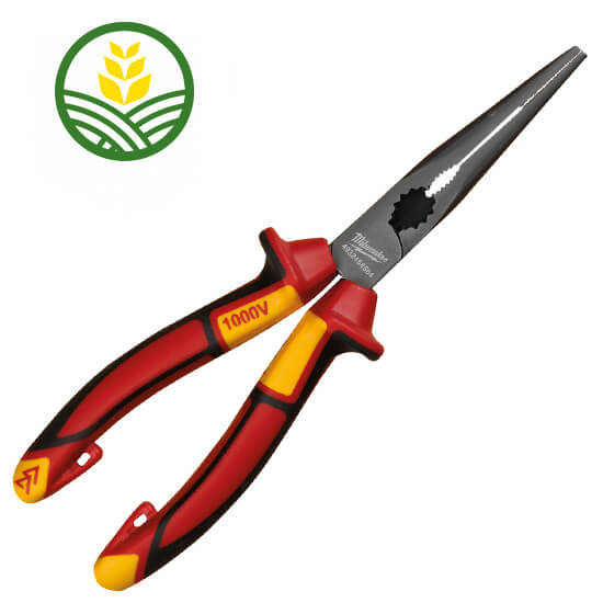 Milwaukee VDE Round Nose Pliers (205mm)