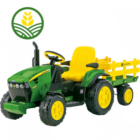 John Deere Electric Ground Force Tractor & Trailer