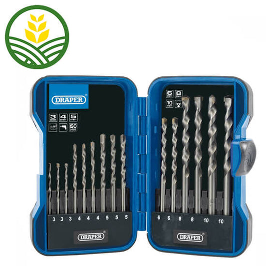 Draper TCT Masonry Drill Bit Set (15 Piece)