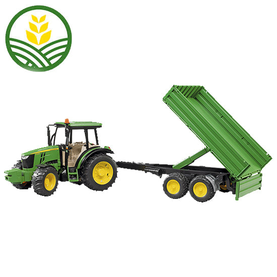 John Deere Tractor 5115M with Tipping Trailer Children's Toy