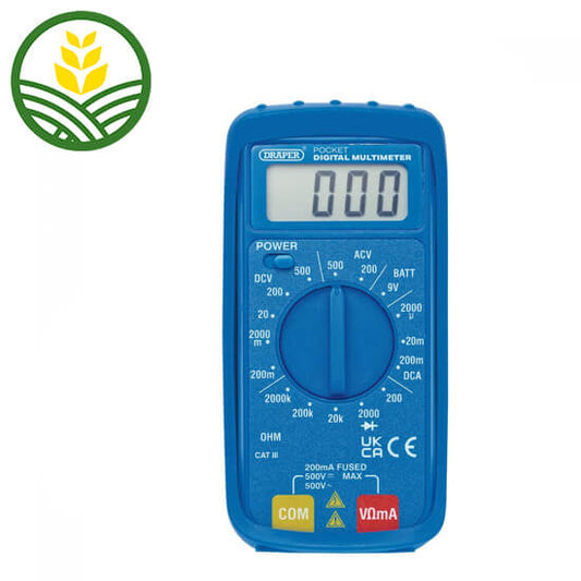 Draper Pocket Digital Multimeter, 500V, AC/DC