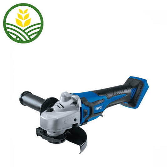 Draper D20 20V Brushless Angle Grinder, 115mm (Sold Bare)