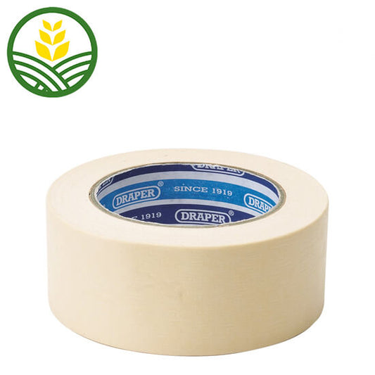 Draper Heavy Duty Masking Tape Roll, 50m x 50mm