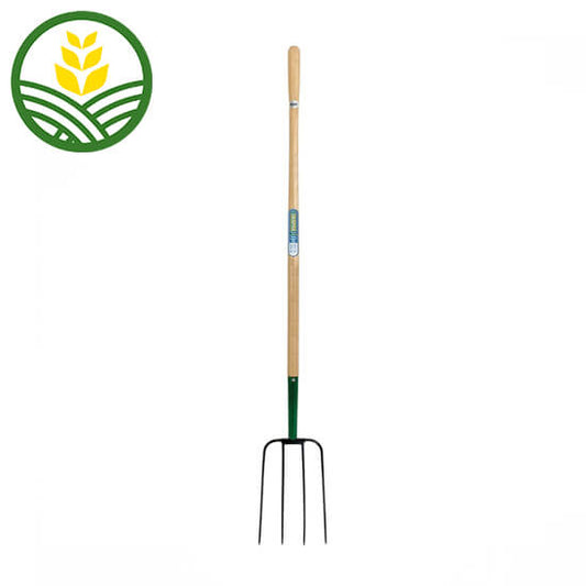 Draper 4 Prong Manure Fork with Wood Shaft