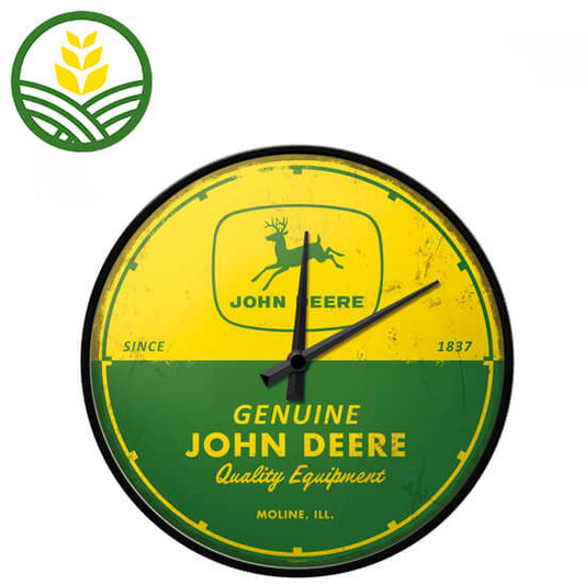 John Deere Wall Clock "Genuine Quality Equipment"