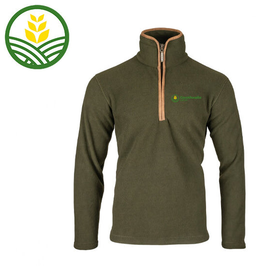 An olive Jack Pyke Countryman pullover embroidered with the Cornthwaite Group logo on the chest.