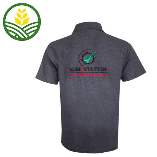GRASSMEN AGRI is our CULTURE Charcoal Polo Shirt