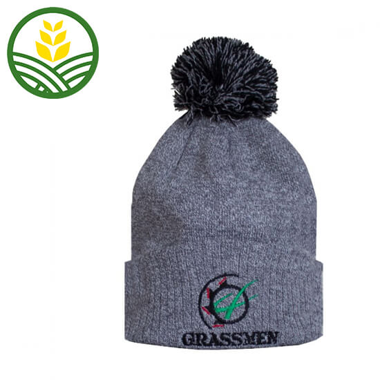 GRASSMEN Light Grey Bobble Hat