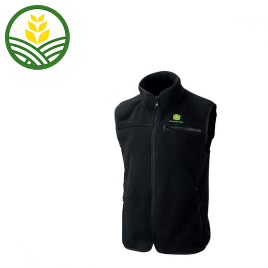 John Deere Operator Fleece Black Vest