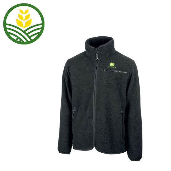 John Deere Operator Fleece Black Jacket