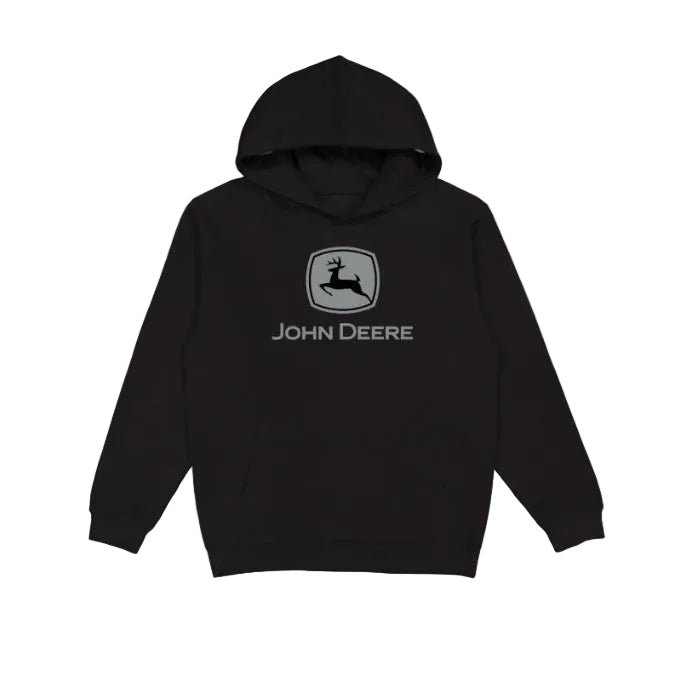John Deere Black Hooded Sweatshirt