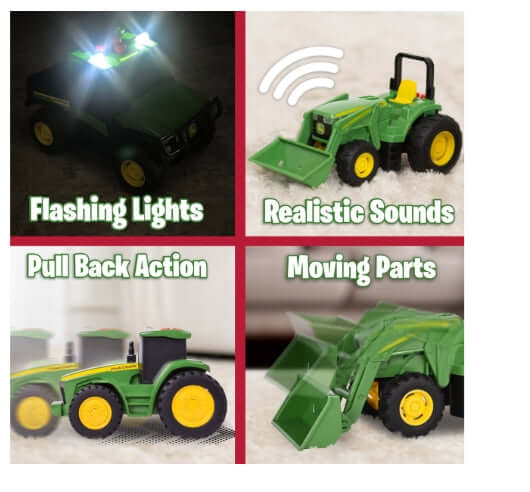John Deere Lights & Sounds Tractors (3 Pack)