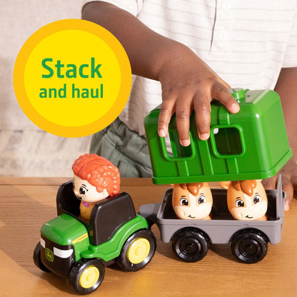 Build-A-Buddy Stackers John Deere Horse Set