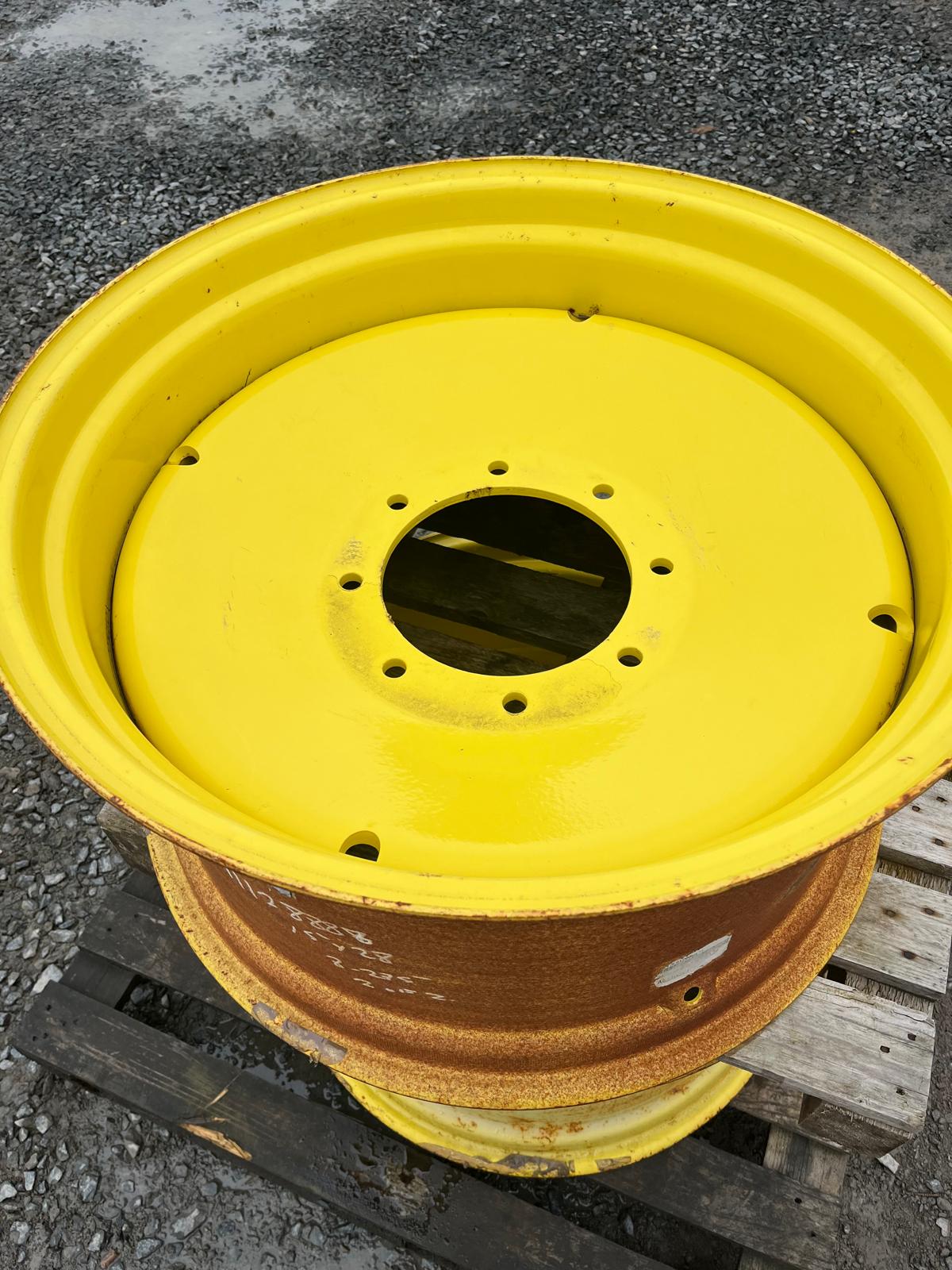 Used 15x28 Pair of John Deere Solid Wheel Rims