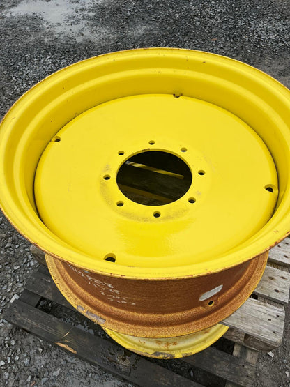 Used 15x28 Pair of John Deere Solid Wheel Rims