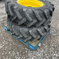 Used 12x24 John Deere Adjustable Wheel Rims with BKT 382/85R24