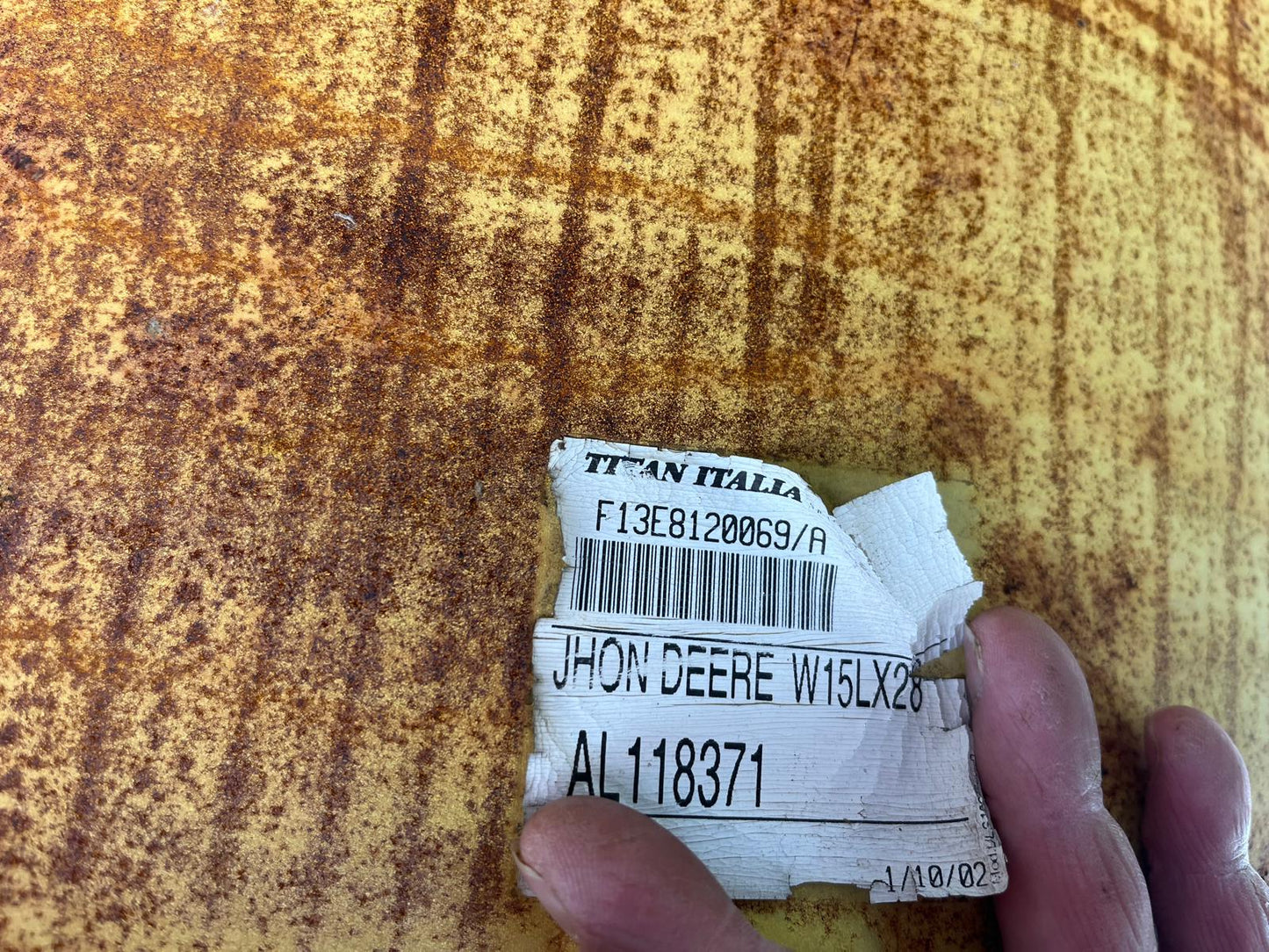 Used 15x28 Pair of John Deere Solid Wheel Rims