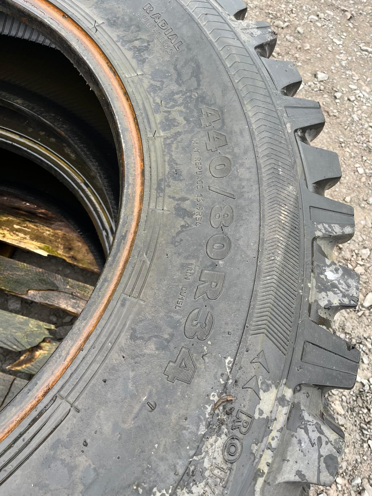 Used Set Nokian TRI2 tyres 440/80R34 & 400/80R24