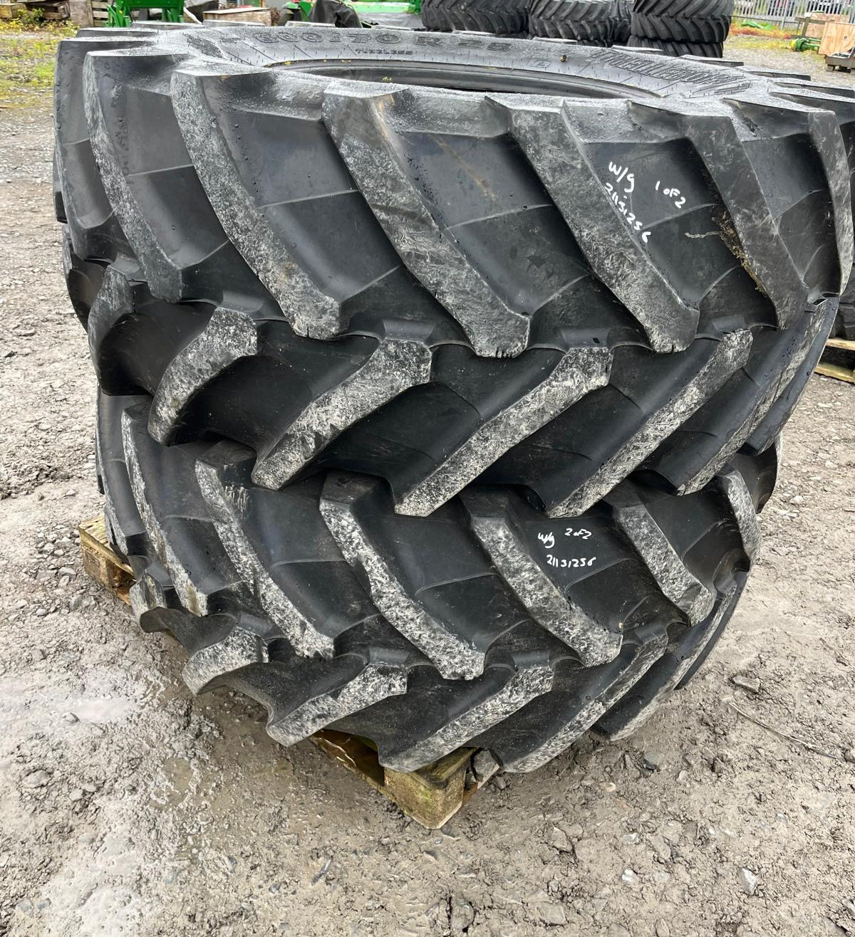 Used Pair Trelleborg 600/70R28 Tyres 40%