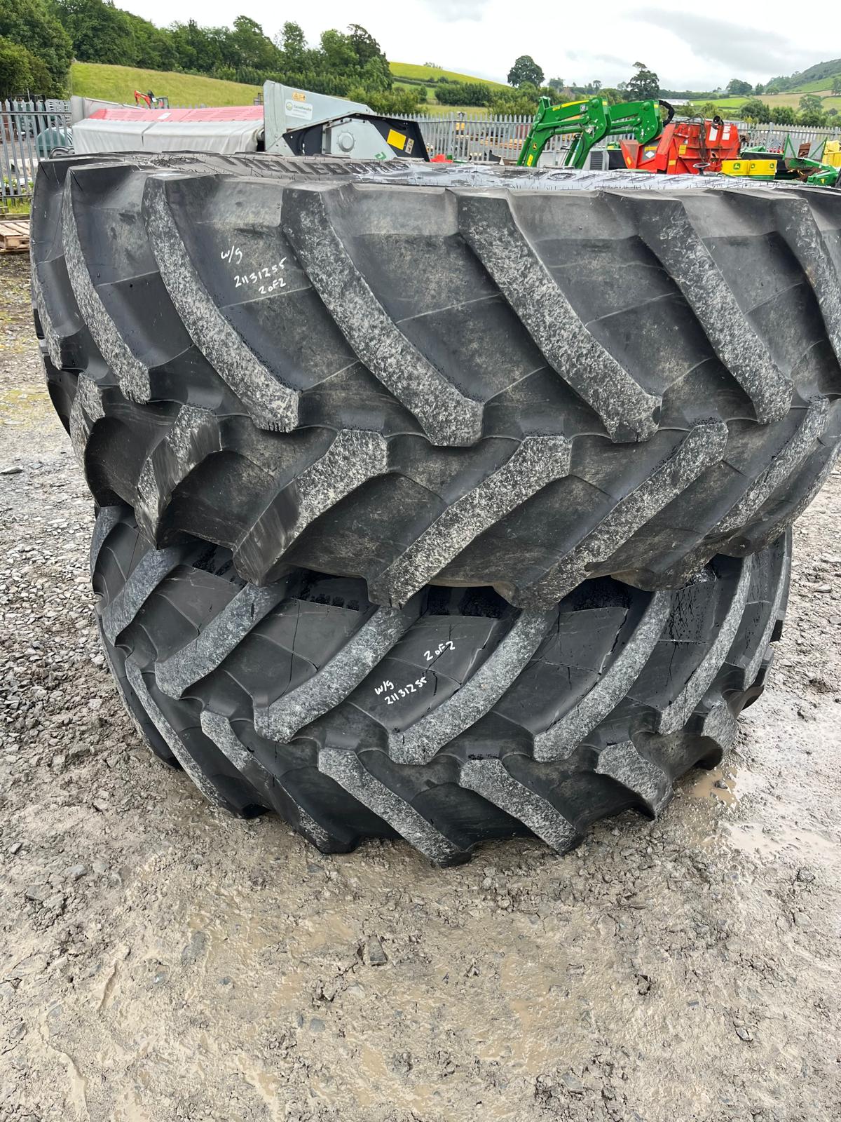Used Pair Trelleborg 710/70R42 Tyres 40%