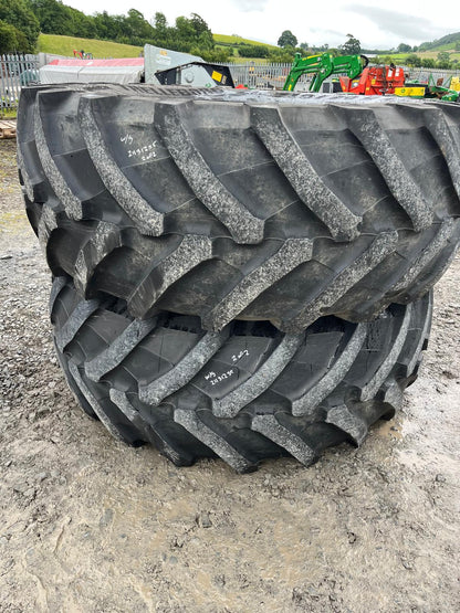 Used Pair Trelleborg 710/70R42 Tyres 40%