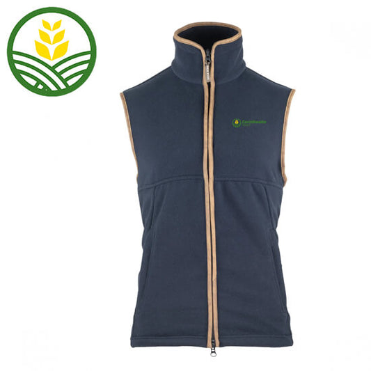 Navy Jack Pyke Countryman gilet with the Cornthwaite Group logo embroidered on the chest.