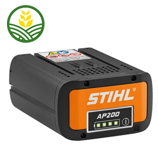 A black and orange STIHL Stihl AP 200 Battery