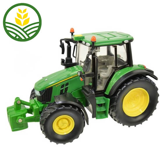 Model John Deere 6120M tractor with a receiver, dual beacons and 1500kg weight block.
