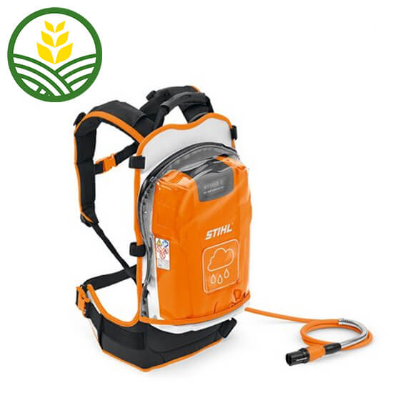 An orange STIHL AR1000 Backpack Battery