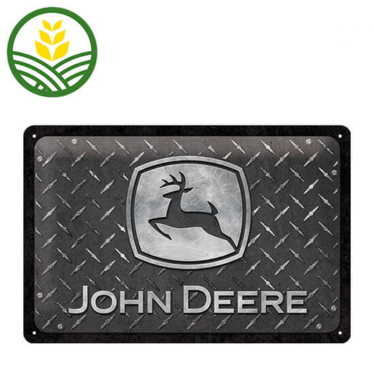 John Deere Tin Sign "Diamond Plate"