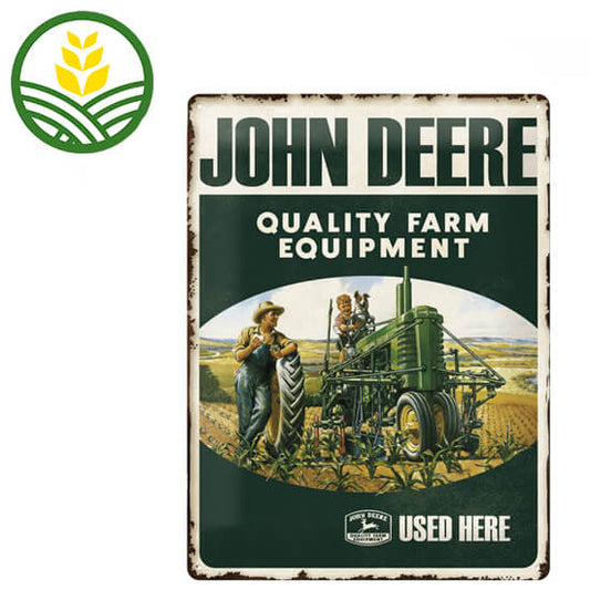 John Deere Tin Sign 'Quality Farm Equipment'