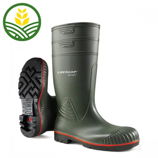 Wellingtons Acifort® Heavy Duty Dunlop Safety Boots - Green