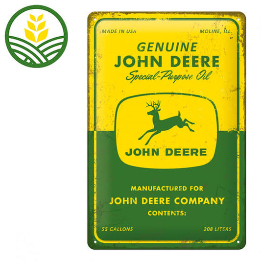 John Deere Tin Sign 'Special Purpose Oil'