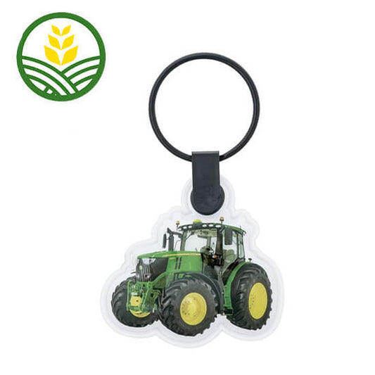 John Deere plastic key ring that looks like a 6250R tractor has a mini flashlight built into it.
