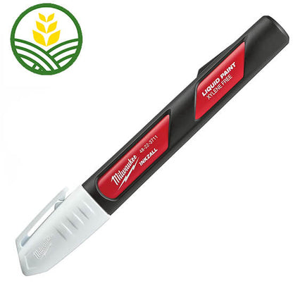 A white Milwaukee liquid paint marker.